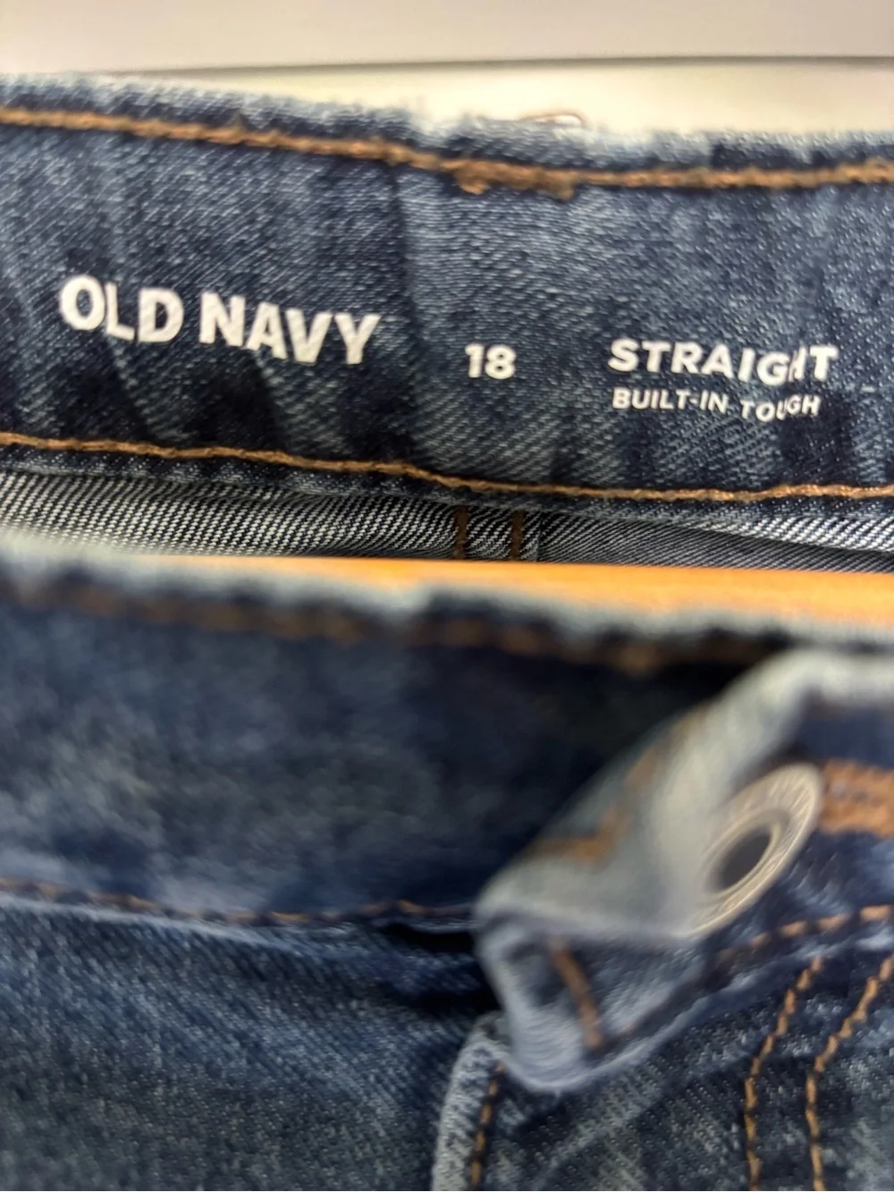 Old Navy Boys Size 18 Straight Jeans Lot of 2 Blue Denim